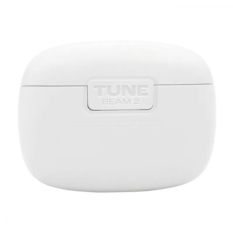 JBL Tune Beam 2 belaidės ausinės į ausį, baltos, triukšmo slopinimas, Bluetooth