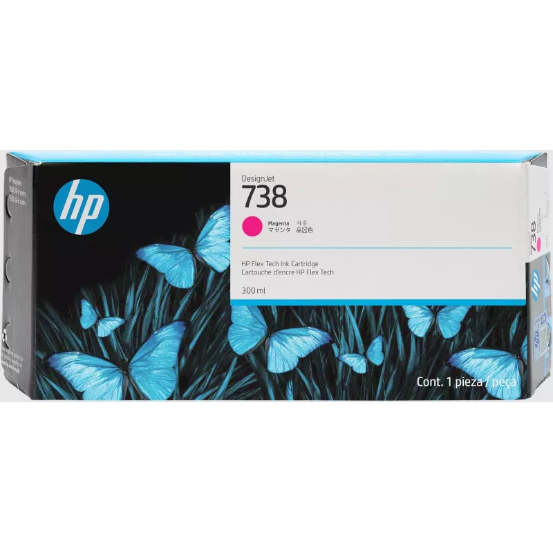 HP 738 300 ml rašalo kasetė, purpurinė, skirta HP DesignJet T850 / T950