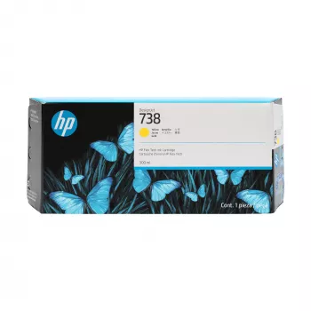 HP 738 300 ml geltona DesignJet rašalo kasetė su spausdinimo galvute