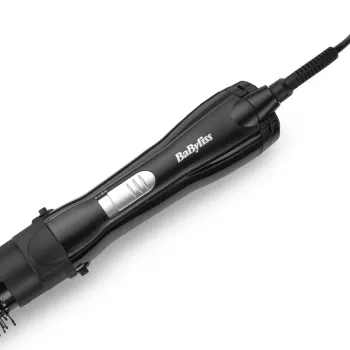 Tiesinimo šepetys BABYLISS AS82E – keraminis kaitinimas, 800 W, 2 temperatūros lygiai, 2 šepečių antgaliai, 2 m besisukantis laidas, juodas