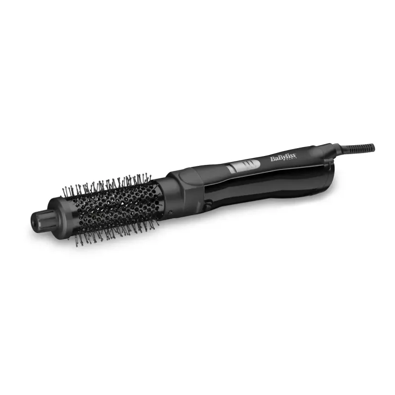 Tiesinimo šepetys BABYLISS AS82E – keraminis kaitinimas, 800 W, 2 temperatūros lygiai, 2 šepečių antgaliai, 2 m besisukantis laidas, juodas