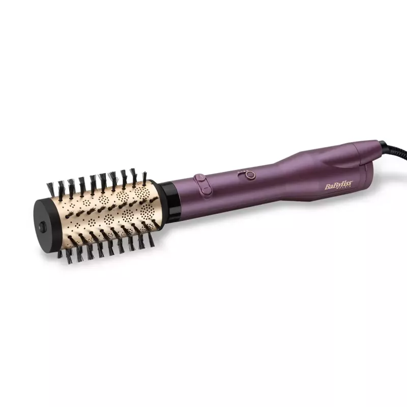 Karšto oro šepetys BABYLISS Big Hair Dual AS950E — 650 W, 2 šildymo lygiai, 5 cm cilindras, 2 šepečių antgaliai, 2,5 m laidas, Violetinė/Rožinis auksas/Juoda