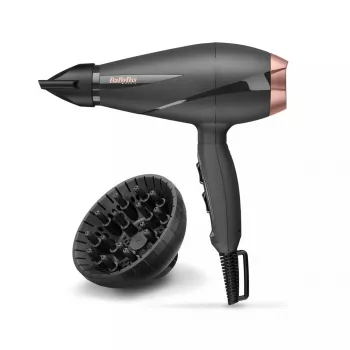 Plaukų džiovintuvas BABYLISS 6709DE 2100 W su jonizacija, difuzoriumi ir koncentratoriumi, 2 greičiai, 2 šilumos lygiai, juodas