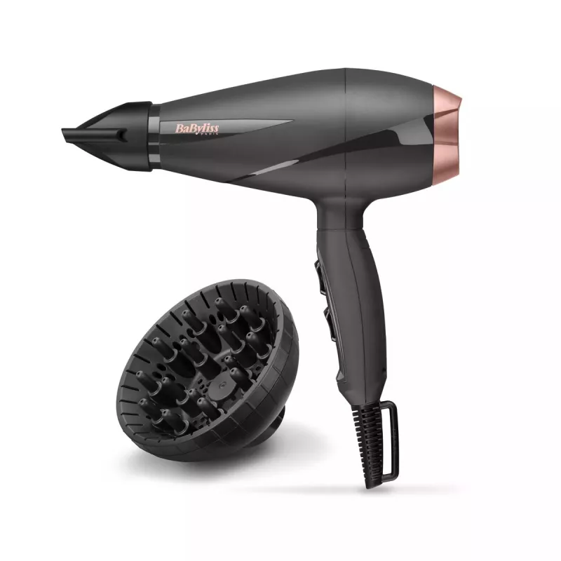 Plaukų džiovintuvas BABYLISS 6709DE 2100 W su jonizacija, difuzoriumi ir koncentratoriumi, 2 greičiai, 2 šilumos lygiai, juodas