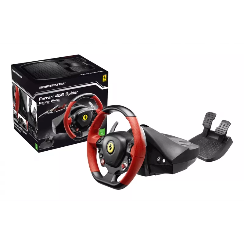 Thrustmaster Ferrari 458 Spider vairaratis su pedalais Xbox One (juodas, raudonas)