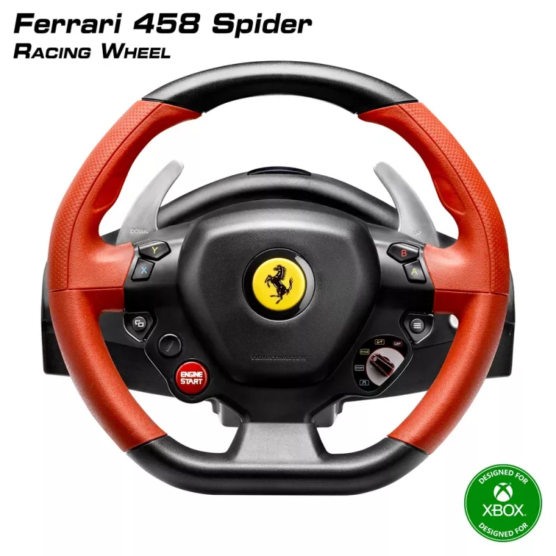 Thrustmaster Ferrari 458 Spider vairaratis su pedalais Xbox One (juodas, raudonas)
