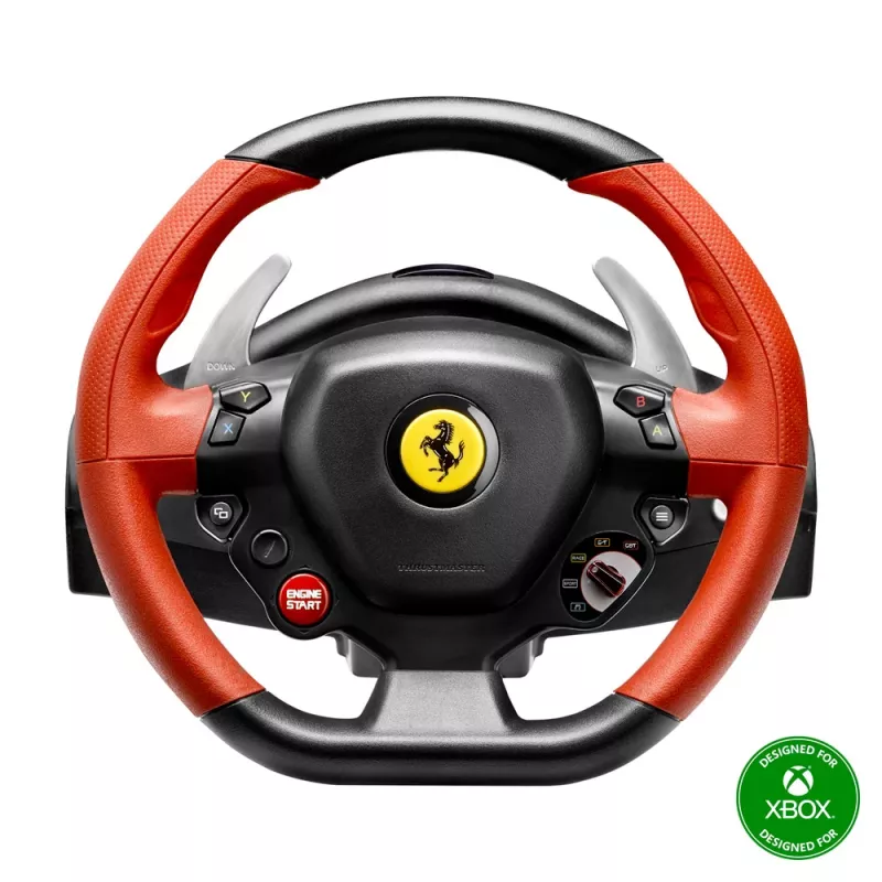 Thrustmaster Ferrari 458 Spider vairaratis su pedalais Xbox One (juodas, raudonas)