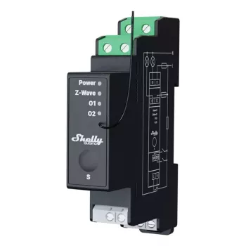 Bėgelinis relė Wave Pro 2PM 2 kanalai 25A 1 fazė 2x 16A Matavimo funkcija Z-Wave