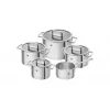ZWILLING Vitality 5 dalių puodų rinkinys iš nerūdijančio plieno su stikliniais dangčiais (66460-000-0)