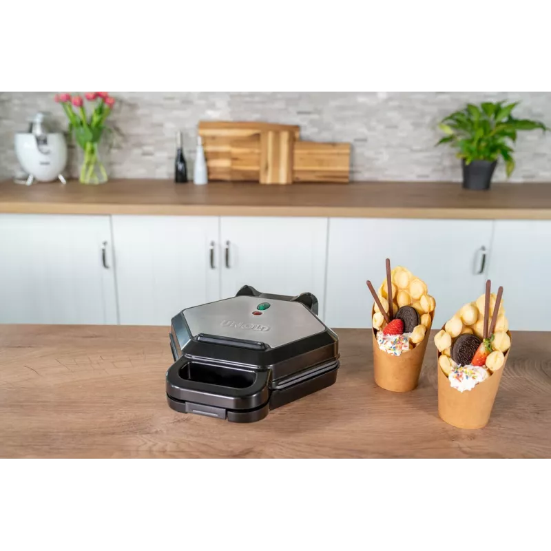 Unold Bobby 1 vaflinė 700 W juoda, sidabrinė