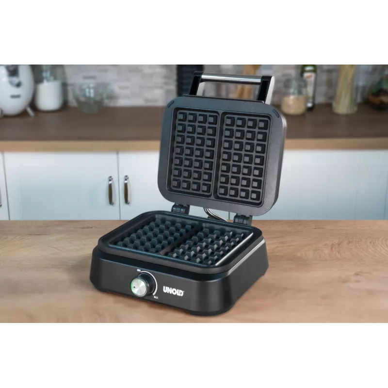 Vafelinė Unold Belgian Waffle Iron Brussels 2 vafliai stačiakampiai juoda 1500W
