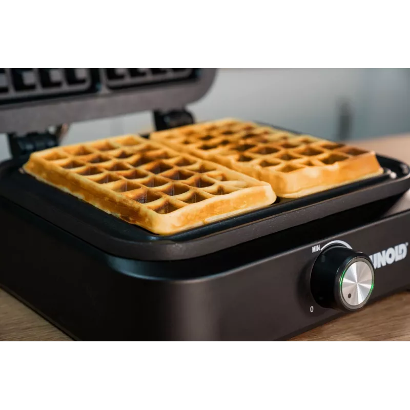 Vafelinė Unold Belgian Waffle Iron Brussels 2 vafliai stačiakampiai juoda 1500W