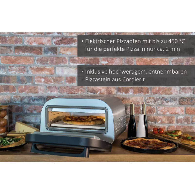 Unold 68816 picų kepimo krosnelė 1 picai 1700 W sidabrinė