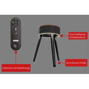 Unold 86545 ventiliatorinis elektrinis šildytuvas Juoda, Mediena