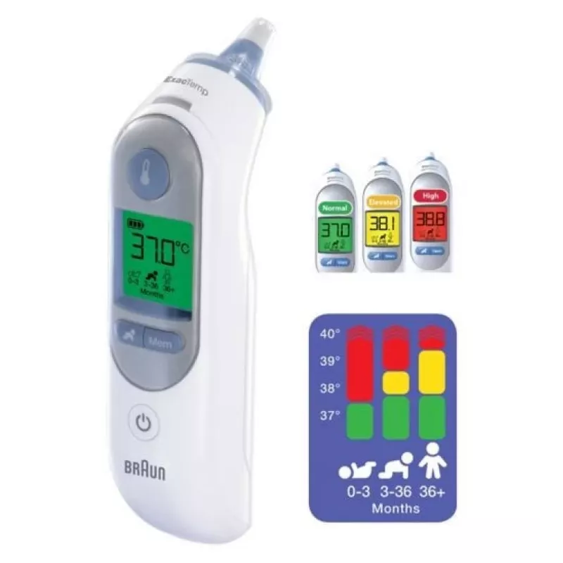 Braun ThermoScan 7 IRT6520 ausinis termometras su Age Precision technologija