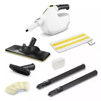 Nešiojamas garinis valytuvas Karcher SC 1 Multi & Up — 0,2 L, 1300 W, 3 bar, 5 m laidas, geltonas