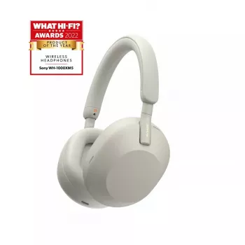 Sony WH-1000XM5 ausinės laidinės ir belaidės, ant galvos, skambučiams/muzikai, sidabrinės, baltos