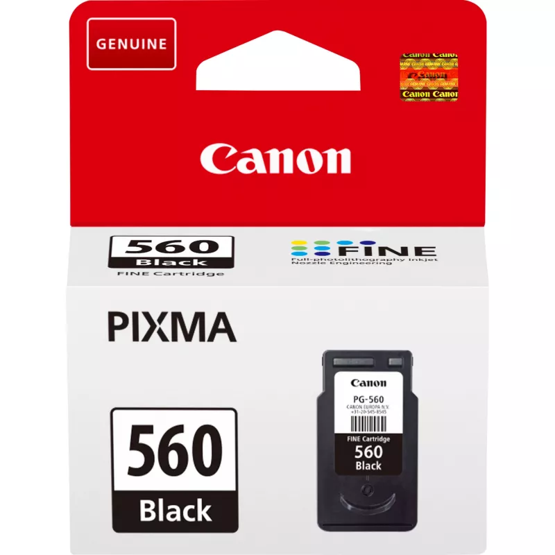 Canon PG-560 juodos spalvos kasetė, pigmentinis rašalas, 7,5 ml, 1 vnt., 180 puslapių