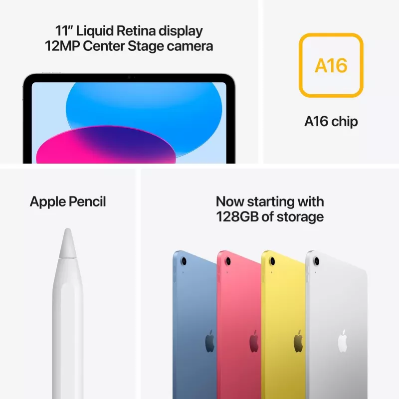Planšetinis kompiuteris Apple iPad 11 colių A16 128 GB iPadOS 18 mėlynas