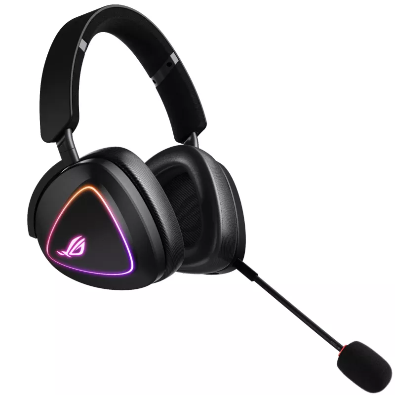 Ausinės ASUS ROG DELTA II, laidinės/belaidės, žaidimų, USB-C, Bluetooth, juodos
