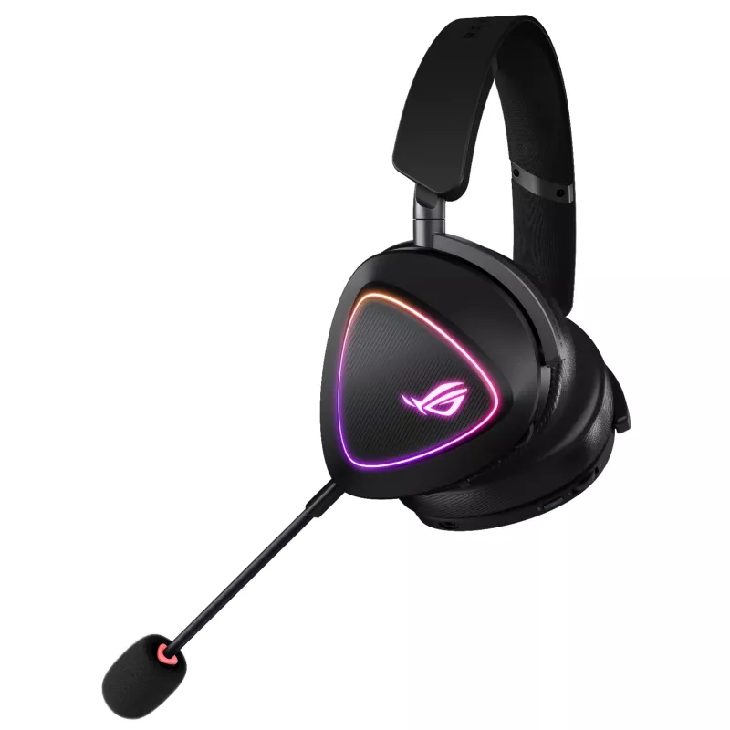 Ausinės ASUS ROG DELTA II, laidinės/belaidės, žaidimų, USB-C, Bluetooth, juodos