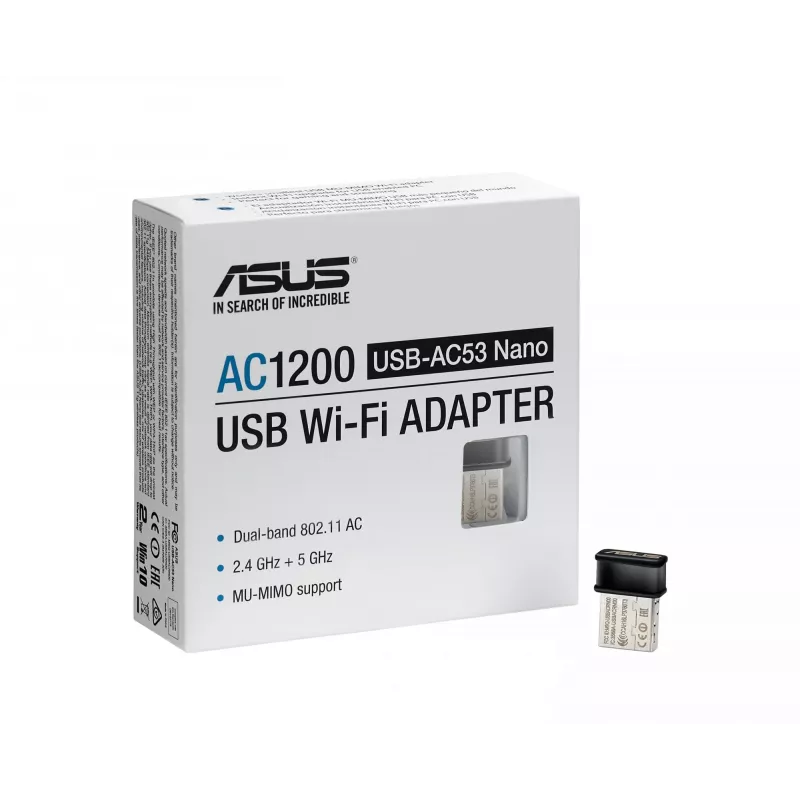 ASUS USB-AC53 Nano belaidis WLAN adapteris 867 Mbit/s