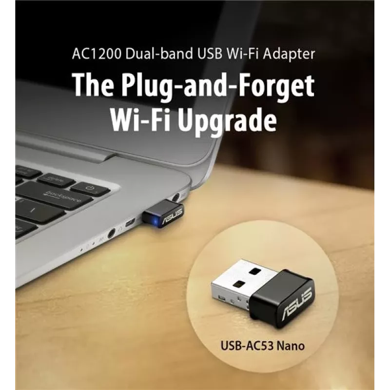 ASUS USB-AC53 Nano belaidis WLAN adapteris 867 Mbit/s