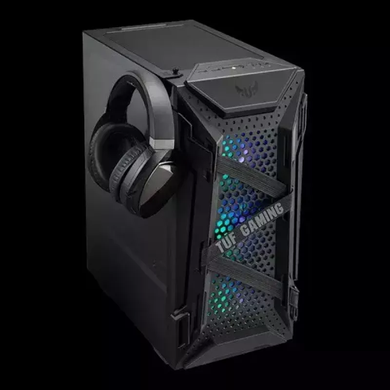 ASUS TUF GAMING GT301 Midi-Tower ATX korpusas, grūdintas stiklas, 3x120mm priekiniai ventiliatoriai, 1x120mm galinis