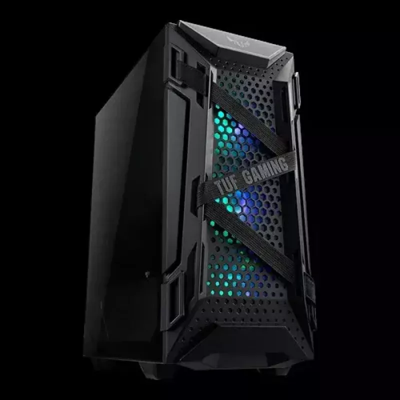 ASUS TUF GAMING GT301 Midi-Tower ATX korpusas, grūdintas stiklas, 3x120mm priekiniai ventiliatoriai, 1x120mm galinis