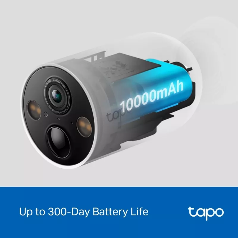 TP-Link Tapo belaidė lauko apsaugos kamera, 2K QHD, IP66, magnetinis laikiklis