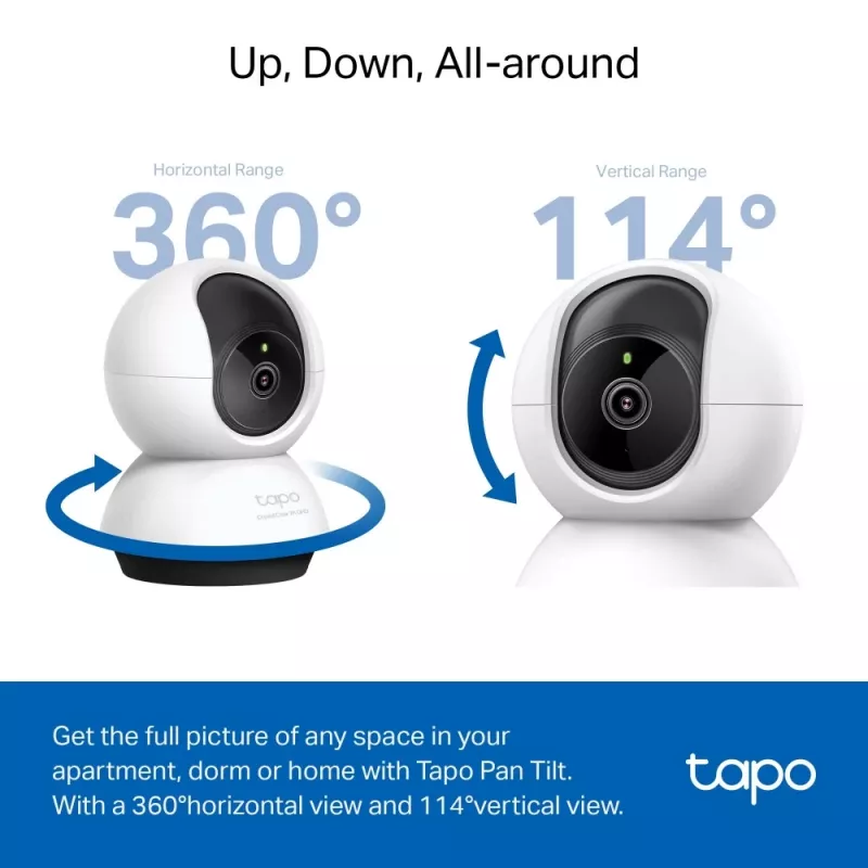 TP-Link Tapo Pan/Tilt AI namų apsaugos belaidė IP kamera