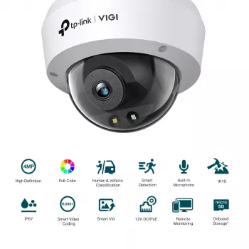 IP apsaugos kupolinė kamera TP-Link VIGI 4MP Full-Color
