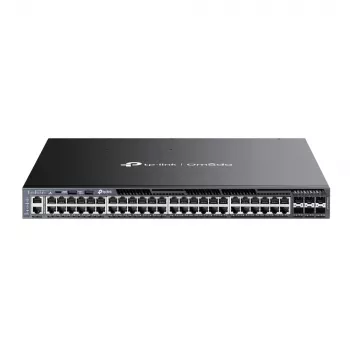 TP-Link Omada 48 prievadų gigabitinė L3 valdoma PoE+ jungiklis su 6 10G lizdais