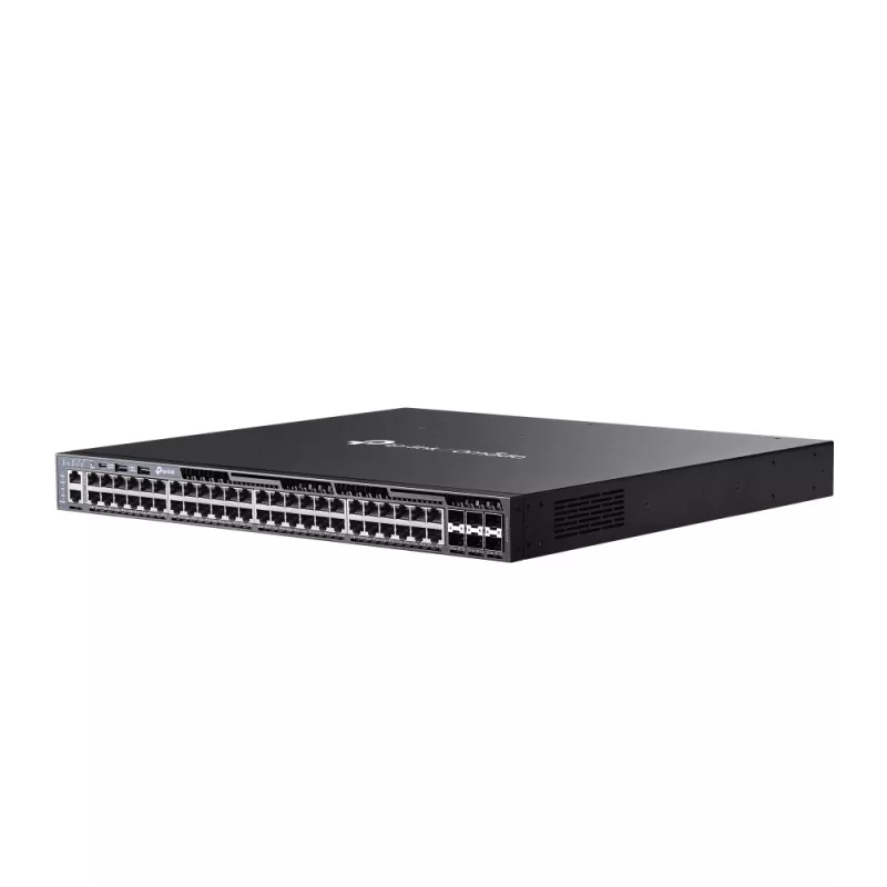 TP-Link Omada 48 prievadų gigabitinė L3 valdoma PoE+ jungiklis su 6 10G lizdais