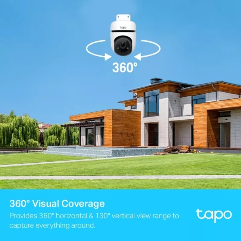 TP-Link Tapo lauko PTZ apsaugos WiFi kamera, IP apsaugos kamera, vidaus ir lauko, belaidė, Amazon Alexa ir Google Assistant, vidinė, CE, FCC, RoHS, RCM