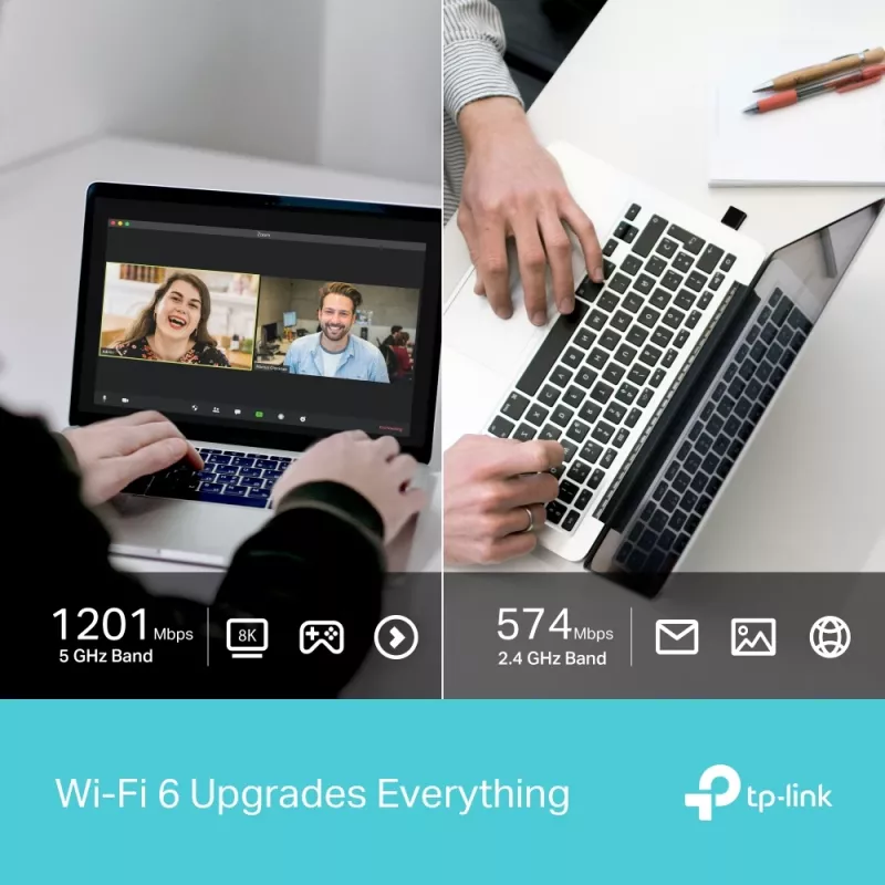 TP-Link Archer AX1800 Nano Wi-Fi 6 belaidis USB adapteris