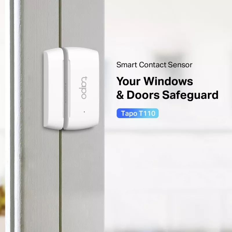TP-Link Tapo belaidis kontaktinis jutiklis, baltas, 922 MHz, durims/langams, 0–40 °C, CR2032