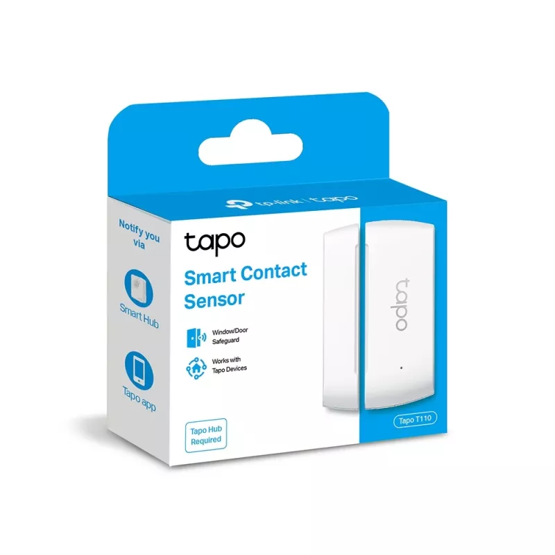 TP-Link Tapo belaidis kontaktinis jutiklis, baltas, 922 MHz, durims/langams, 0–40 °C, CR2032