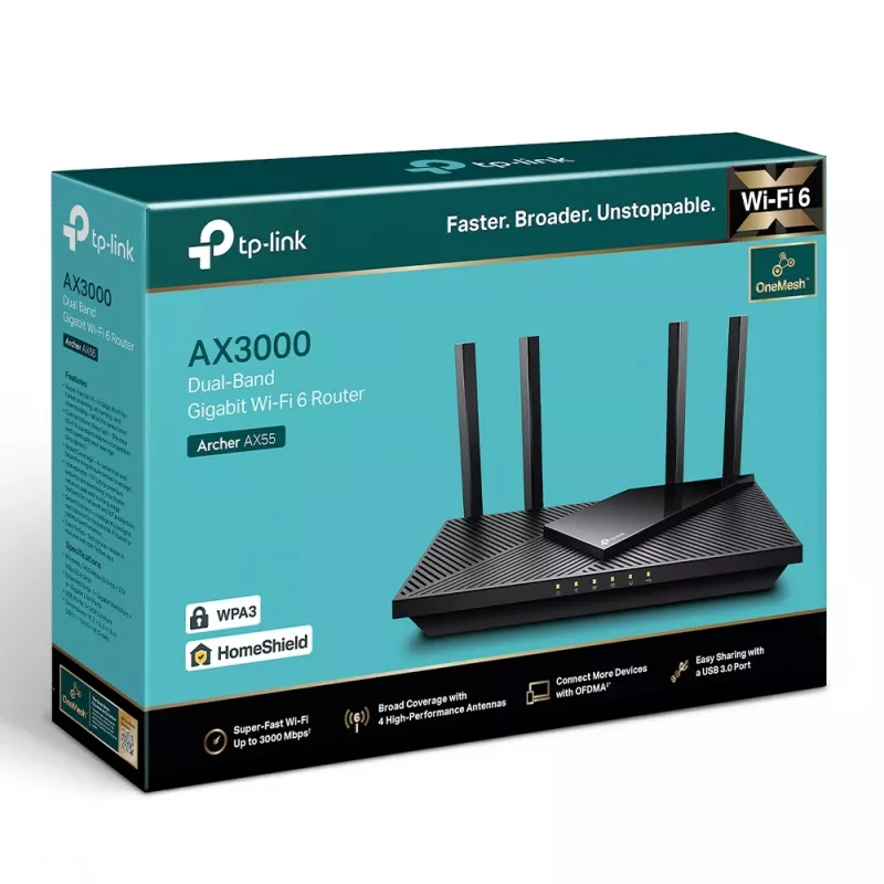 TP-Link Archer AX3000 Dual Band Gigabit Wi-Fi 6 maršrutizatorius