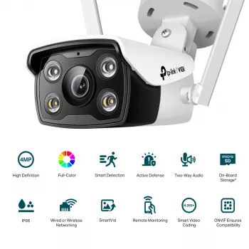 TP-Link VIGI C340-W 4MP lauko belaidė IP spalvoto vaizdo kulka