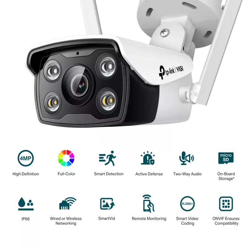TP-Link VIGI C340-W 4MP lauko belaidė IP spalvoto vaizdo kulka