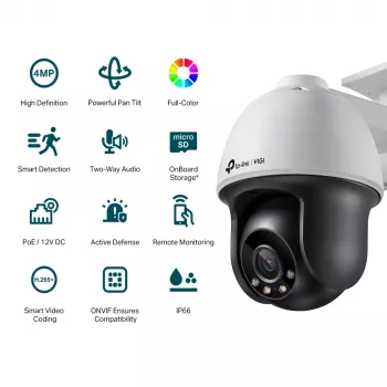 TP-Link VIGI 4MP lauko pilnos spalvos PTZ tinklo kamera