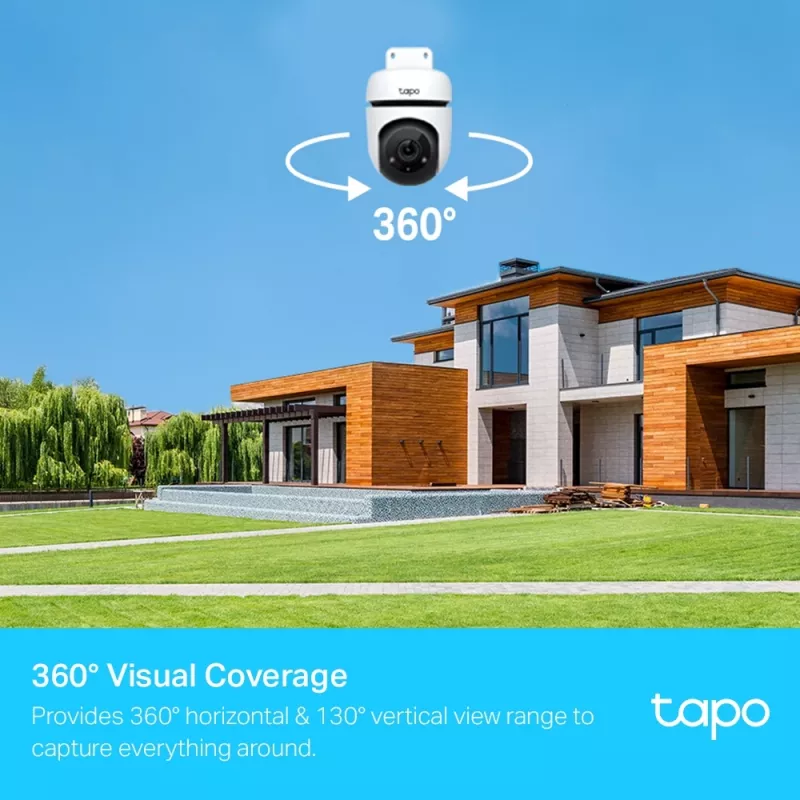 IP stebėjimo kamera TP-Link Tapo C500 lauko PTZ kupolas, Wi-Fi, 1080p, 360° horizontaliai, 30 m naktinis matymas