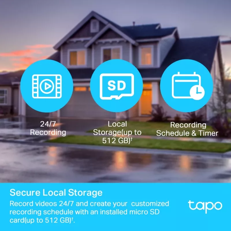 IP stebėjimo kamera TP-Link Tapo C500 lauko PTZ kupolas, Wi-Fi, 1080p, 360° horizontaliai, 30 m naktinis matymas