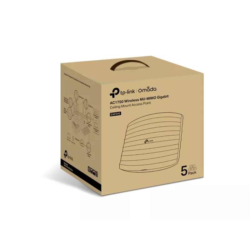 TP-Link Omada EAP245 (5 vienetų rinkinys) belaidis prieigos taškas 1750 Mbit/s Baltas Power over Ethernet (PoE)