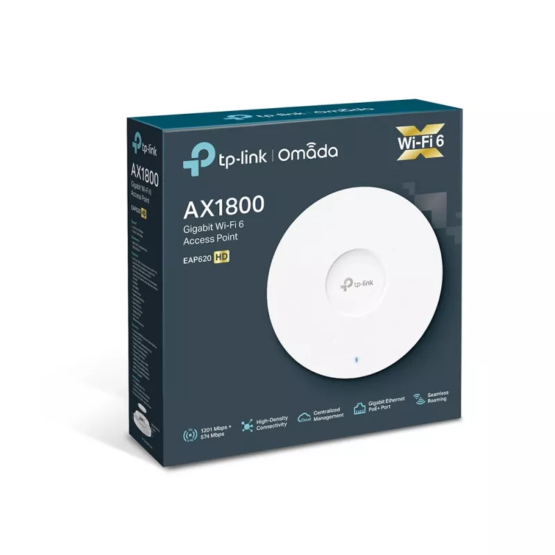 TP-Link Omada AX1800 belaidis prieigos taškas su WiFi 6, montuojamas ant lubų
