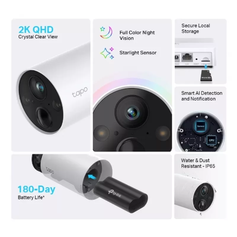 TP-Link Tapo belaidė apsaugos kamerų sistema, 2 kamerų rinkinys