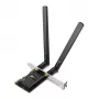 TP-Link AX1800 Wi-Fi 6 Bluetooth 5.2 PCIe adapter, vidinis, belaidis, PCI Express, WLAN / Bluetooth, 1800 Mbit/s, juodas