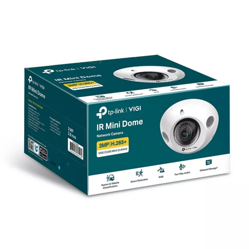 TP-Link VIGI C230I MINI(2.8MM) apsaugos kamera Kupolinė IP apsaugos kamera Vidaus ir lauko 2304 x 1296 pikselių Luboms