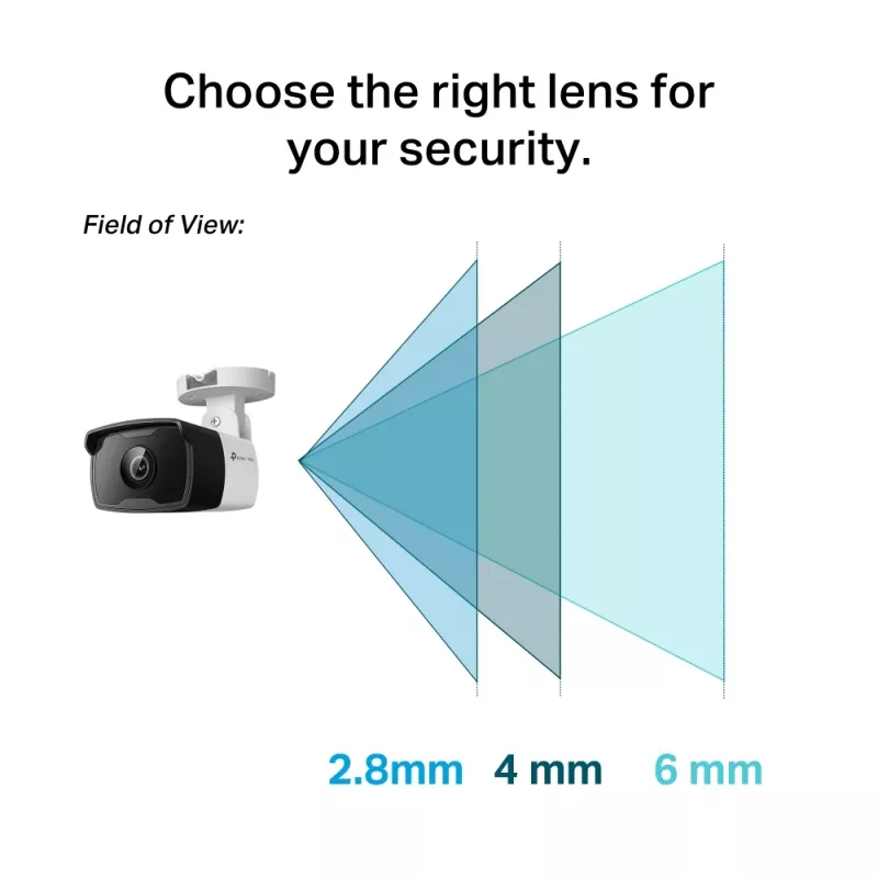 TP-Link VIGI C340I 2.8MM – 4MP IP kulkos tipo lauko stebėjimo kamera